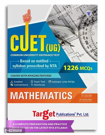 CUET Mathematics Notes | CUET Entrance Exam Book | Common University Entrance Test | MCQs Syllabus Prescribed By NTA | CUET UG BSC Guide Consists of Subtopic wise MCQs, Topic Test, Quick Revision-thumb0