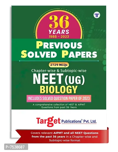 36 Years NEET Biology Previous Year Question Papers with Topic wise Solution | 1988 to 2023 | Biology Study Material | MCQ Chapter wise Questions | NEET Book for Medical Exam-thumb0