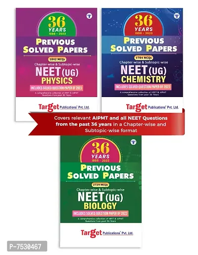 36 Years NEET Previous Year Solved Questi | Chapter wise MCQs | NEET Books for Medical Exam | 3 Books-thumb0