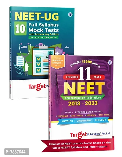 Neet Previous Years Solved Papers With Solutions and 10 NEET UG Mock Test Paper | Based on NCERT New Paper Pattern and 14 OMR Sheets | Topicwise Analysis of Previous Years NEET Papers-thumb0