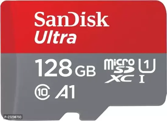 SanDisk Ultra 128 GB MicroSD Card Class 10 130 MB/s Memory Card Memory Card | Micro SD Card | High Speed Data Transfer | 128 GB Memory Card Ultra Speed 128 GB Micro SDXC Memory Card For Android-thumb0