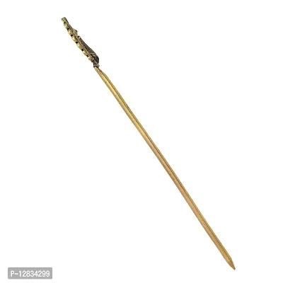 V L IMPEX Peacock Theme Gold Plated Rani Colour Women Fashion Hair Sticks-thumb2