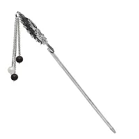 V L IMPEX Peacock Design Hair Stick for Bun Designer Metal Hair Pin for Women (VLHP31BW)-thumb1