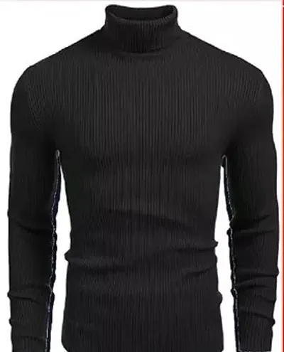 DENIMHOLIC Men's Cotton Turtle Neck Sweater