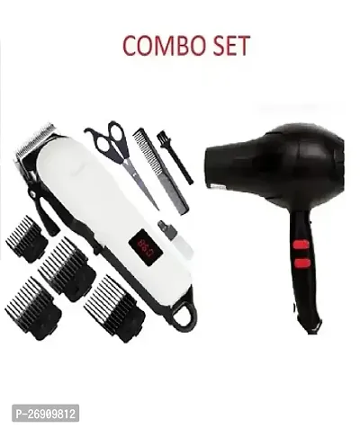 Combo of Professional Rechargeable Hair Trimmer With 2800w Hair Dryer