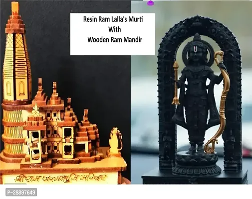 Ram Lalla Statue,  Ram Janmabhumi Temple Model with Shree Ram Lalla Figurine