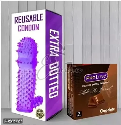 Reusable Condom With Chocolate Condom 3pcs-thumb0