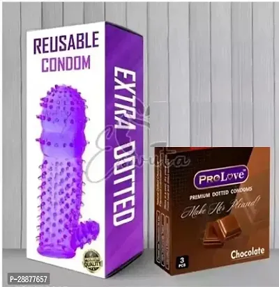 Reusable Condom With Chocolate Condom 3pcs