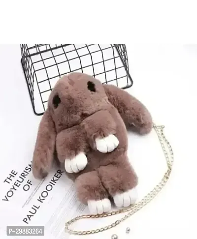 Stylish Faux Fur Rabbit Sling Bag-thumb0