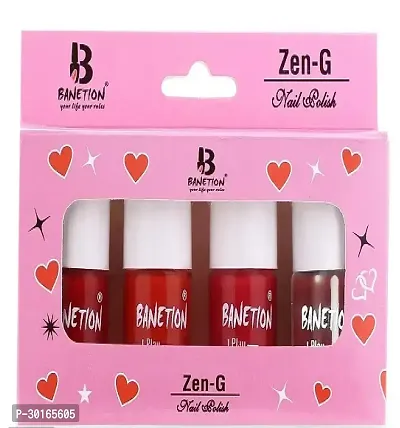 Banetion Non UV Gel Finish Nail Polish 9ml Pack of 4-thumb0