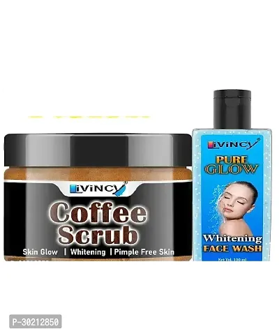 Skin Whitening Face Wash and Coffee Face Scrub Pack of 2-thumb0