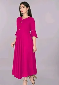 Stylish Rayon Solid Anarkali Kurta For Women-thumb3