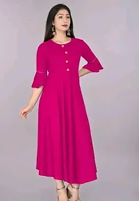 Stylish Rayon Solid Anarkali Kurta For Women-thumb2