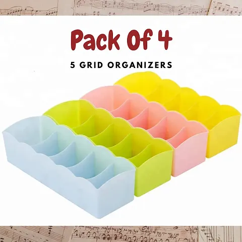 5 Grid Socks Organiser Jewellery Box