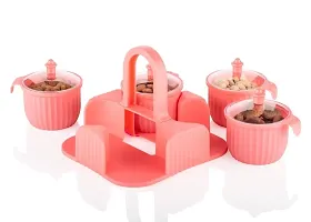 tvAt Pink Snack Bowl with Cover Tray, 4 Removable dip Bowls are Used for Snack, Potato Chips, Fruits, Candies, and Condiments - Perfect for Birthday, Parties, Holiday, Gift-thumb2