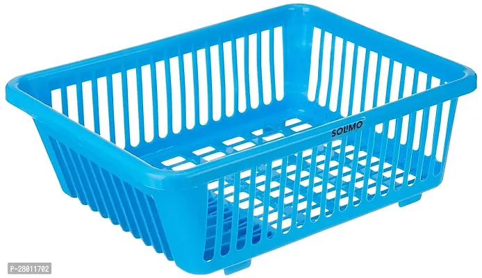 Blue 3 in 1 Large Durable Plastic Kitchen Sink Dish Rack Drainer Drying Rack Washing Basket with Tray for Kitchen, Dish Rack Organizers, Utensils Tools Cutlery-thumb3