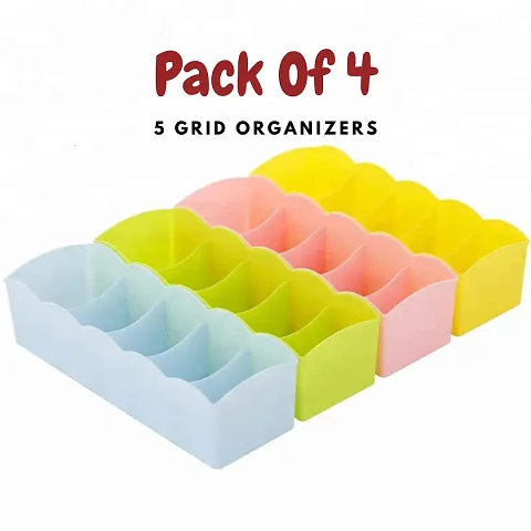 5 Grid Socks Organiser Jewellery Box