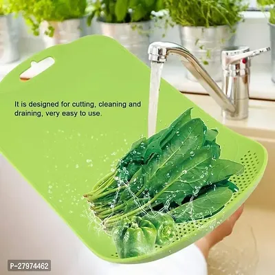 Vegetable Food Grade Veg Cutting Board Plastic Chopping Board with Drainer-thumb2