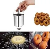 Vada Maker Stainless Steel for Kitchen | Medu Vada Maker Machine, Vada Maker for Mendu Vada Silver Pack of 1-thumb1