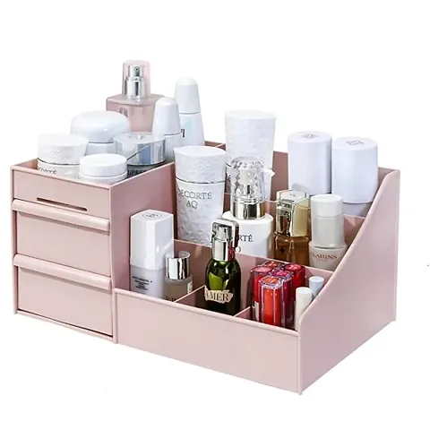 Bathroom Items Organizer For Creams,Shampoo,Toothpaste,Liquid items Plasric Storage Organizer (Pink)