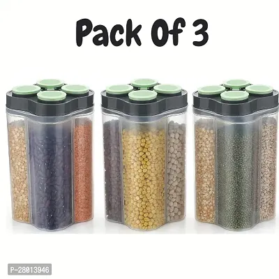 Classy Plastic Solid Jar Containers for Kitchen, Pack of 3-thumb0