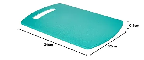 tvAt Green Curve Plastic Chopping Board(Pack of 1)-thumb1