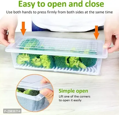 Fridge Organizer with Removable Drain Plate Set Of 8-thumb3