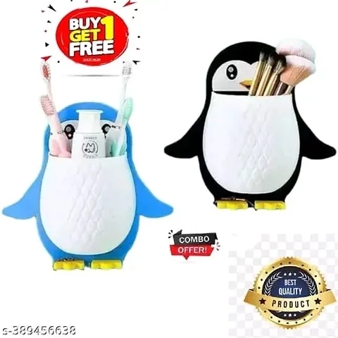 3 Pcs Penguin Storage Box Wall Phone Mount