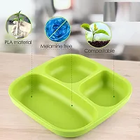 3 Compartment Plastic Plates Pack of 4-thumb3