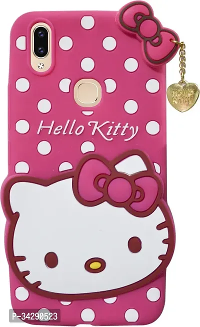 Grip Case Rubber Back Cover for Samsung GalaxyA10s - Hello Kitty Cartoon Case Pink-thumb0