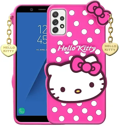 Miss India Back Cover Samsung Galaxy A73 5G Stylish 3D Design Girls Kitty Cover,Soft Silicone Mobile Case Cover?Samsung Galaxy A73 5G (Pink)