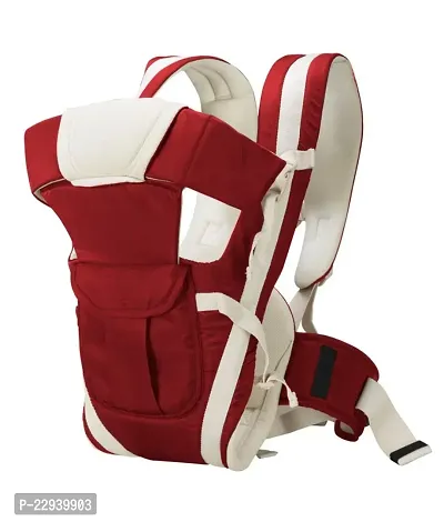 SV Baby Super Comfy Adjustable Baby Carrier 4 in 1 Carry Positions Sling cum Kangaroo Bag with Safety Belt, Buckle Straps and cushioned Leg Support for New-born/Toddler 4 to 24 Months Baby (Maroon-thumb0