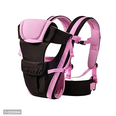 SV BABY Super Comfy Adjustable Baby Carrier 4 in 1 Carry Positions Sling cum Kangaroo Bag with Safety Belt, Buckle Straps and cushioned Leg Support for New-born/Toddler 4 to 24 Months Baby (Pink)-thumb0