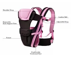 SV BABY Super Comfy Adjustable Baby Carrier 4 in 1 Carry Positions Sling cum Kangaroo Bag with Safety Belt, Buckle Straps and cushioned Leg Support for New-born/Toddler 4 to 24 Months Baby (Pink)-thumb1