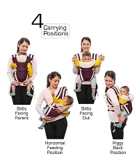 SV BABY Super Comfy Adjustable Baby Carrier 4 in 1 Carry Positions Sling cum Kangaroo Bag with Safety Belt, Buckle Straps and cushioned Leg Support for New-born/Toddler 4 to 24 Months Baby (Pink)-thumb3