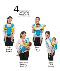 SV BABY Super Comfy Adjustable Baby Carrier 4 in 1 Carry Positions Sling cum Kangaroo Bag with Safety Belt, Buckle Straps and cushioned Leg Support for New-born/Toddler 4 to 24 Months Baby (Sky Blue)-thumb4