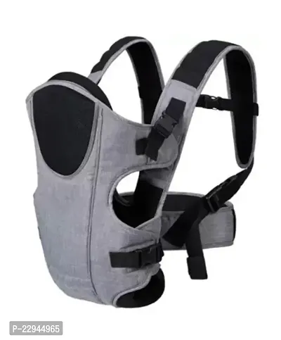 SV Superior Quality Kangaroo Baby Carrier Bag With Adjustable Head Support, Padded Waist, Safety Belt Sling Baby Carrier 3-24 Months (Grey)