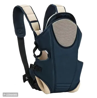 SV BABY Superior Quality Kangaroo Baby Carrier Bag With Adjustable Head Support, Padded Waist, Safety Belt Sling Baby Carrier 3-24 Months (Navy Blue)-thumb0
