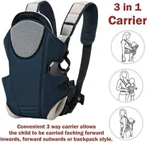 SV BABY Superior Quality Kangaroo Baby Carrier Bag With Adjustable Head Support, Padded Waist, Safety Belt Sling Baby Carrier 3-24 Months (Navy Blue)-thumb3