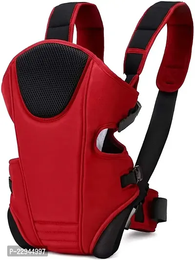 SV Superior Quality Kangaroo Baby Carrier Bag With Adjustable Head Support, Padded Waist, Safety Belt Sling Baby Carrier 3-24 Months (Red)