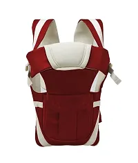 BABYTOTZ Carrier Bag 4 in 1 carry positions Adjustable New-born to Toddler Baby Sling carrier cum Kangaroo for 4 to 24 months baby with Safety Belt, Buckle Straps and cushioned leg support (Maroon)-thumb1