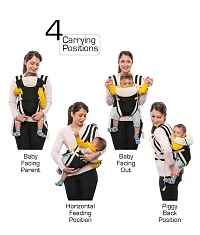 BABYTOTZ Carrier Bag 4 in 1 carry positions Adjustable New-born to Toddler Baby Sling carrier cum Kangaroo for 4 to 24 months baby with Safety Belt, Buckle Straps and cushioned leg support (Maroon)-thumb2