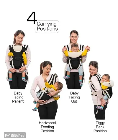 BABYTOTZ Carrier Bag 4 in 1 carry positions Adjustable New-born to Toddler Baby Sling carrier cum Kangaroo for 4 to 24 months baby with Safety Belt, Buckle Straps and cushioned leg support (Maroon)-thumb3