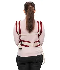 BABYTOTZ Carrier Bag 4 in 1 carry positions Adjustable New-born to Toddler Baby Sling carrier cum Kangaroo for 4 to 24 months baby with Safety Belt, Buckle Straps and cushioned leg support (Maroon)-thumb3