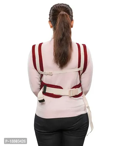 BABYTOTZ Carrier Bag 4 in 1 carry positions Adjustable New-born to Toddler Baby Sling carrier cum Kangaroo for 4 to 24 months baby with Safety Belt, Buckle Straps and cushioned leg support (Maroon)-thumb4