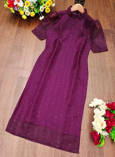 Stylish Organza Sequence Kurta For Women