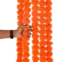 Orange 5ft Long Strands Artificial Marigold Flowers Pack of 4-thumb3