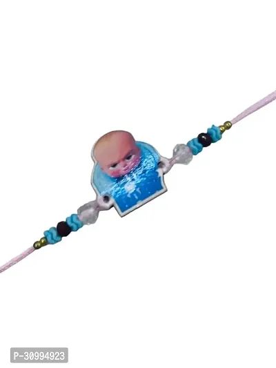 Stylish Boss Baby Child Cartoon Character Rakhi for Kids with Roli Chawal  Pack of 1 With Roli And Chawal-thumb0