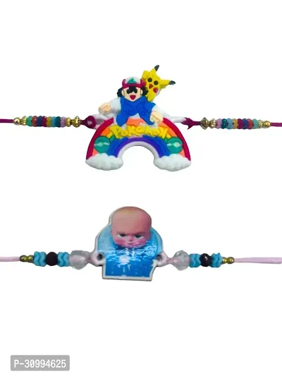 Pack of 2 Cartoon Character  Baby Child and Pokemon Rainbow With Roli And Chawal-thumb0