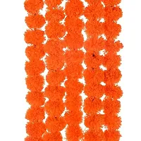 Orange 5ft Long Strands Artificial Marigold Flowers Pack of 4-thumb1